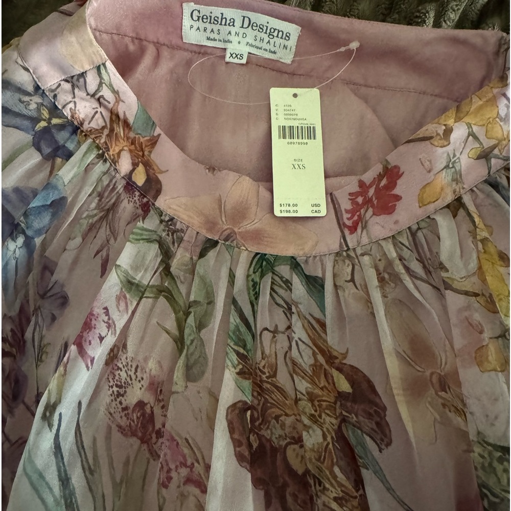 NWT Geisha Designs Ruffled Floral Skirt - Picture 7 of 8